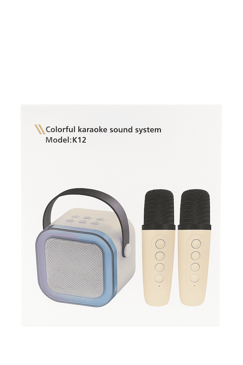 Système Karaoké Portable K12 – Haut-parleur & 2 Micros Sans Fil