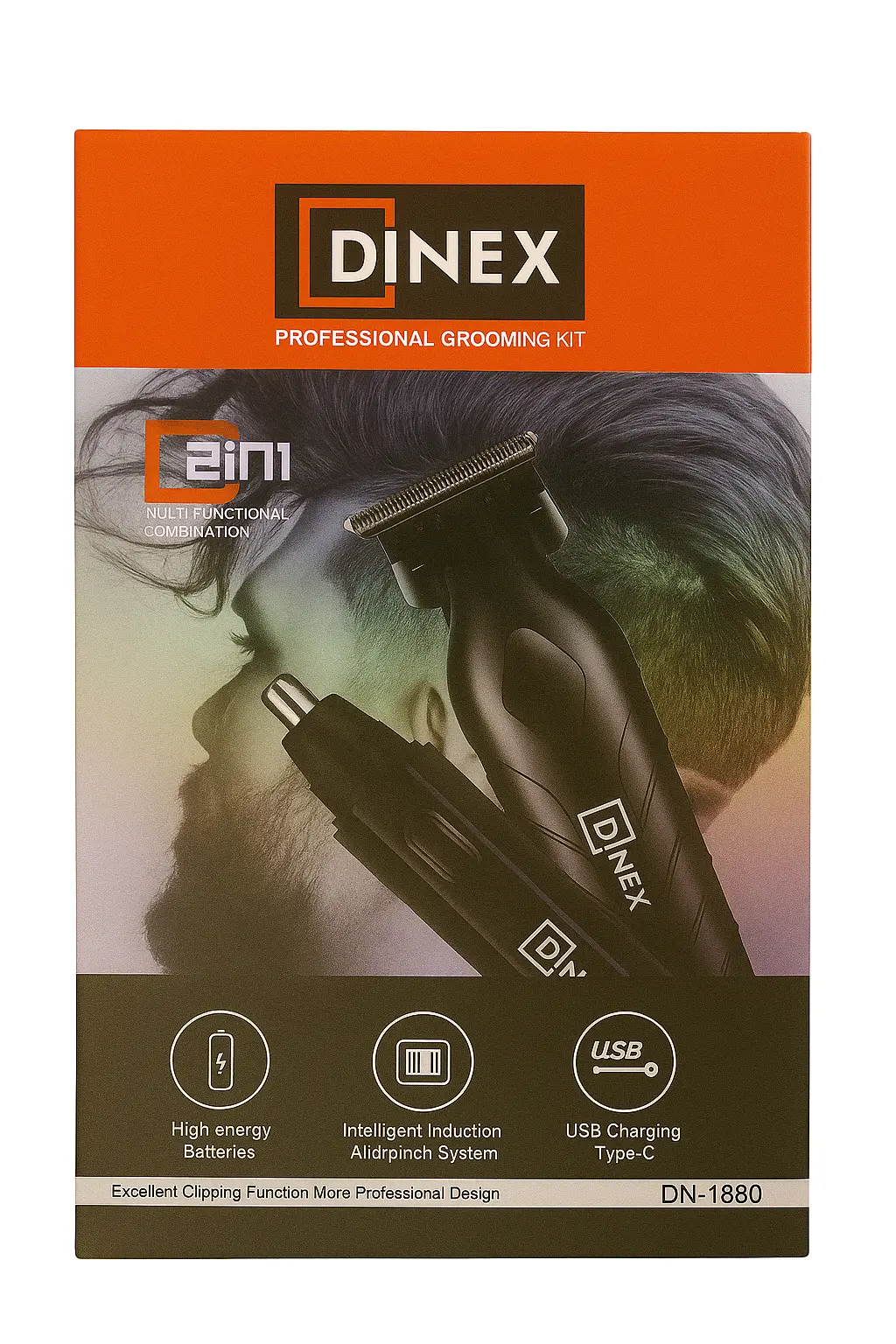 DINEX DN-1880 – Kit de Rasage Professionnel 2 en 1 – Image 2