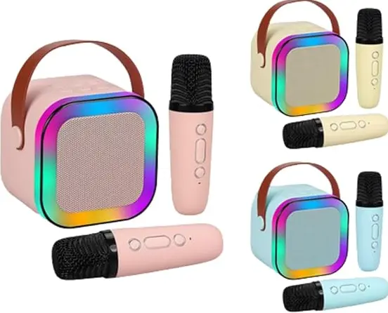 Système Karaoké Portable K12 – Haut-parleur & 2 Micros Sans Fil – Image 3