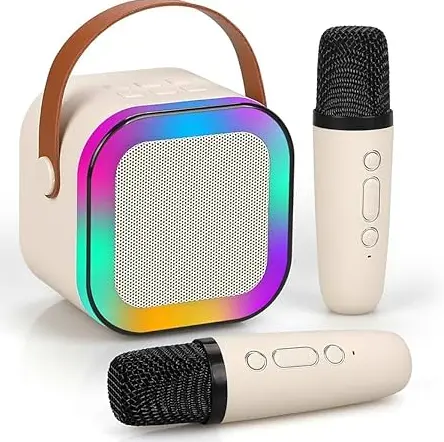 Système Karaoké Portable K12 – Haut-parleur & 2 Micros Sans Fil