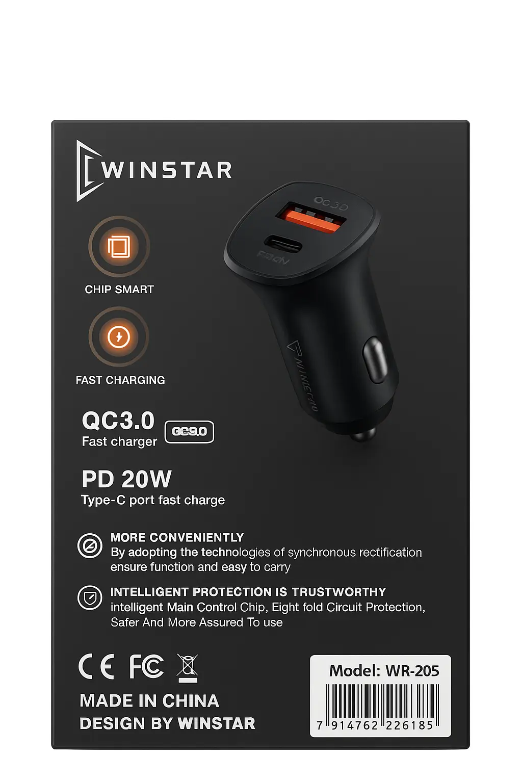 WINSTAR WR-205 chargeur de voiture