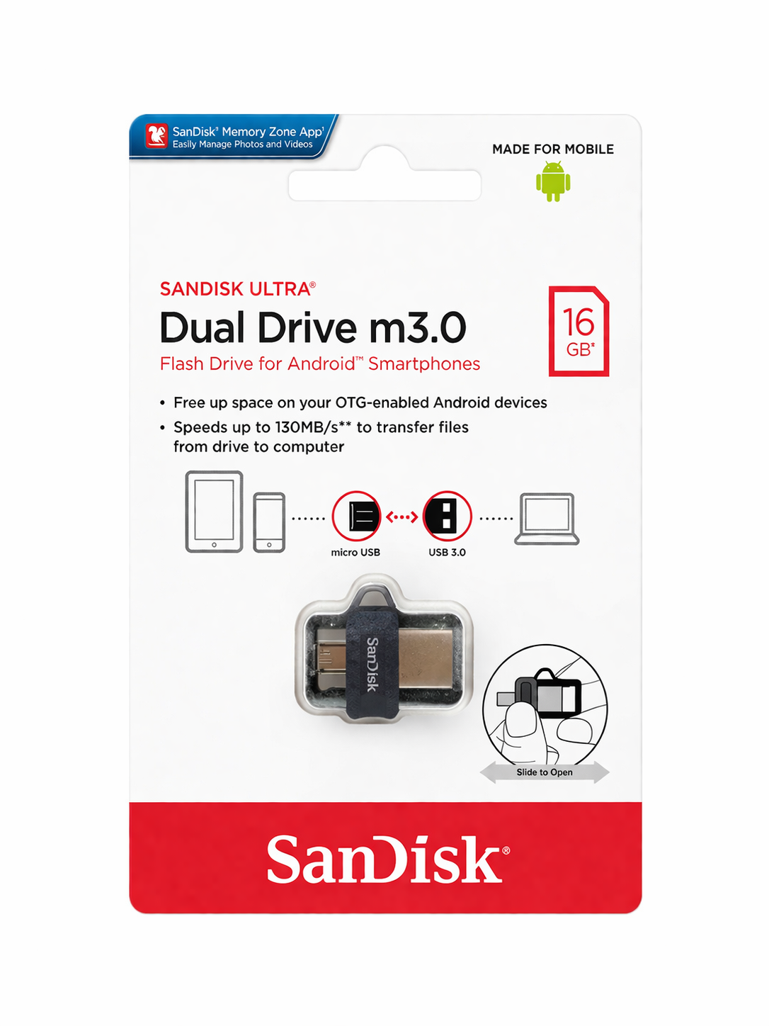 USB OTG SANDISK 16G V8